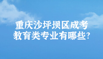 重庆沙坪坝区成考教育类专业有哪些?