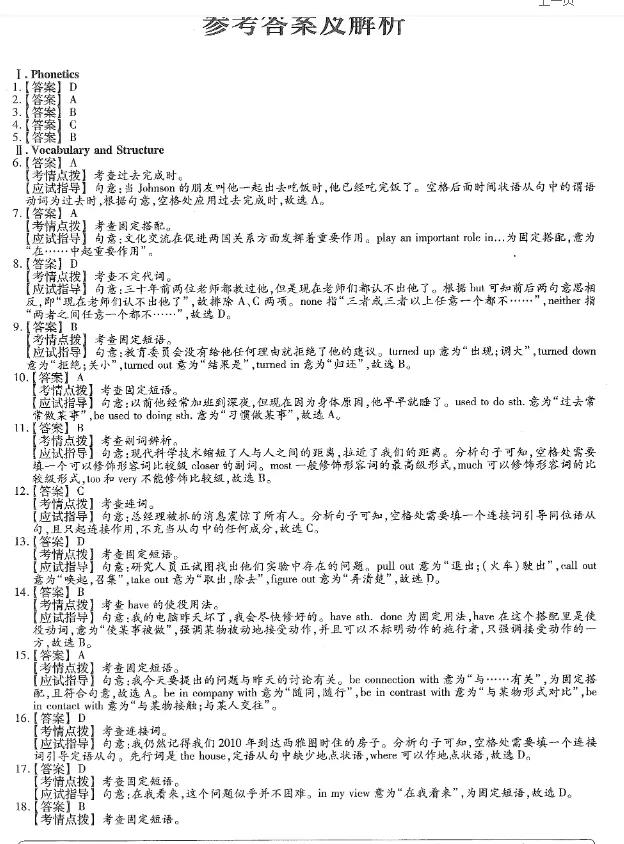 2020年重庆市成人高考专升本《英语》考试真题及答案解析